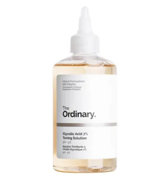 Loción Glycolic Acid 7% Toning Solution The Ordinary de 240mL/306g 15+ años