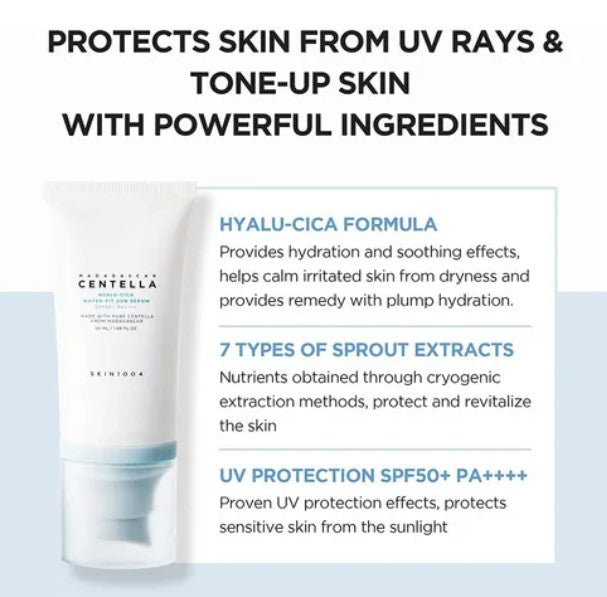 Skin1004 Sun Serum Spf50+ Protector Solar Con Acido Hialurónico 50ml